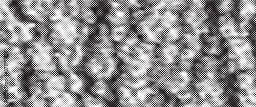 Monochrome gradient halftone dots background. Vector illustration.
