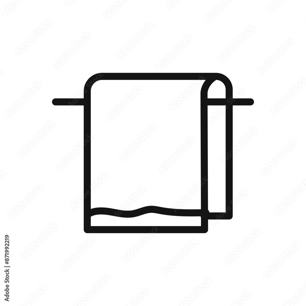 towel icon black and white vector sign towel icon black and white vector sign
