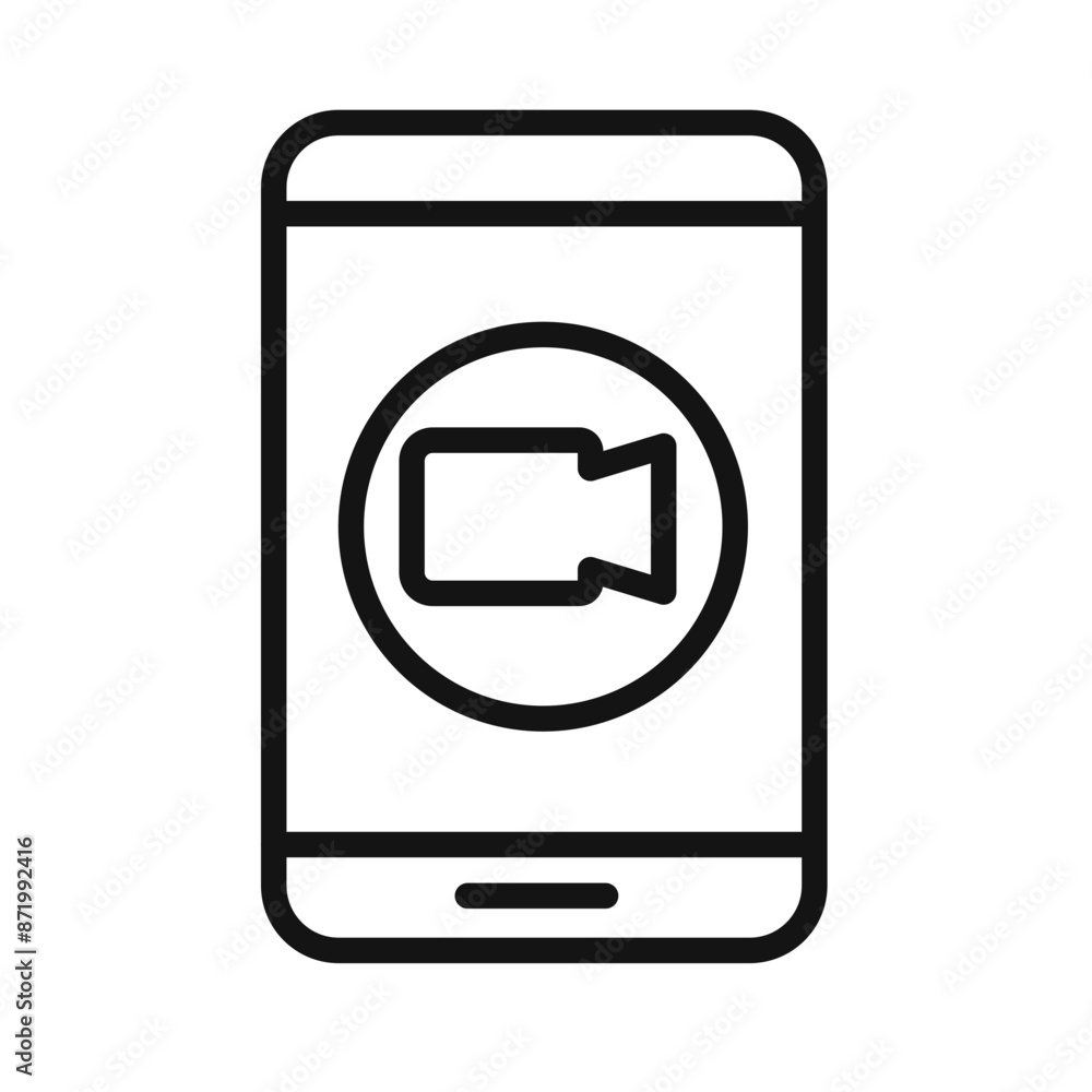 video chat conference icon black and white vector sign video chat conference icon black and white vector sign