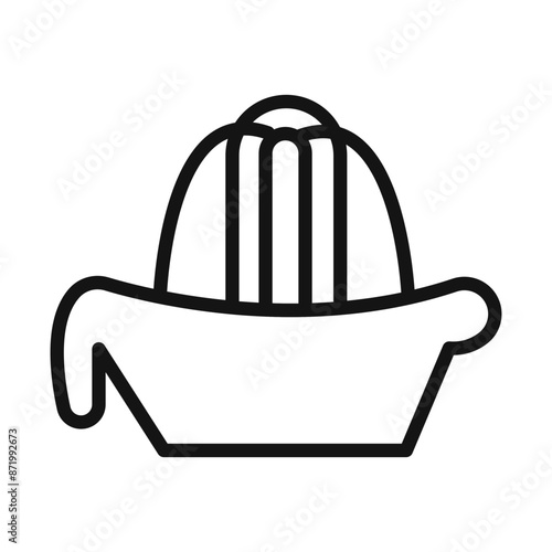 Lemon squeezer icon black and white vector sign