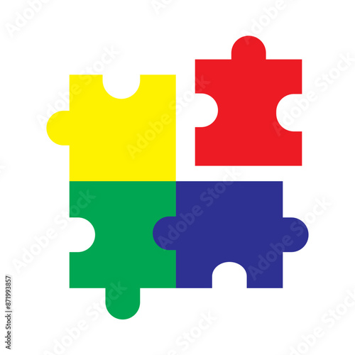 Jigsaw Vector Flat Icon Design