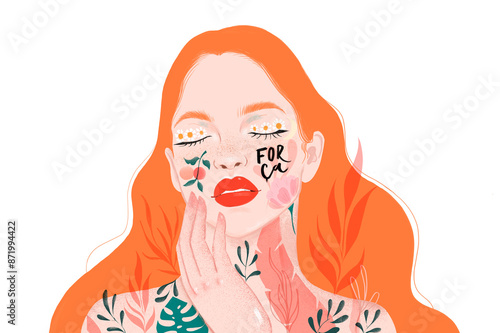 Foto Mulher, força, espiritualidade, representatividade, minimalista, natureza, flore
