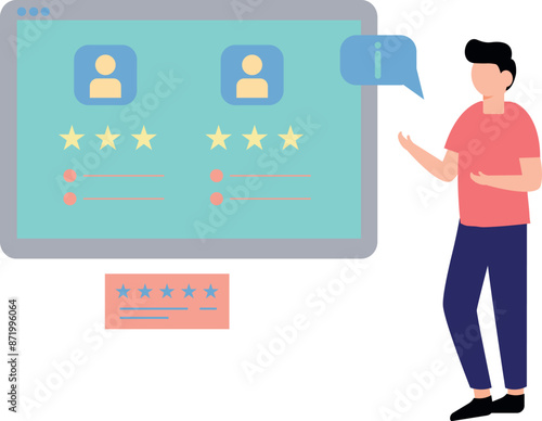 Boy searching for information online.