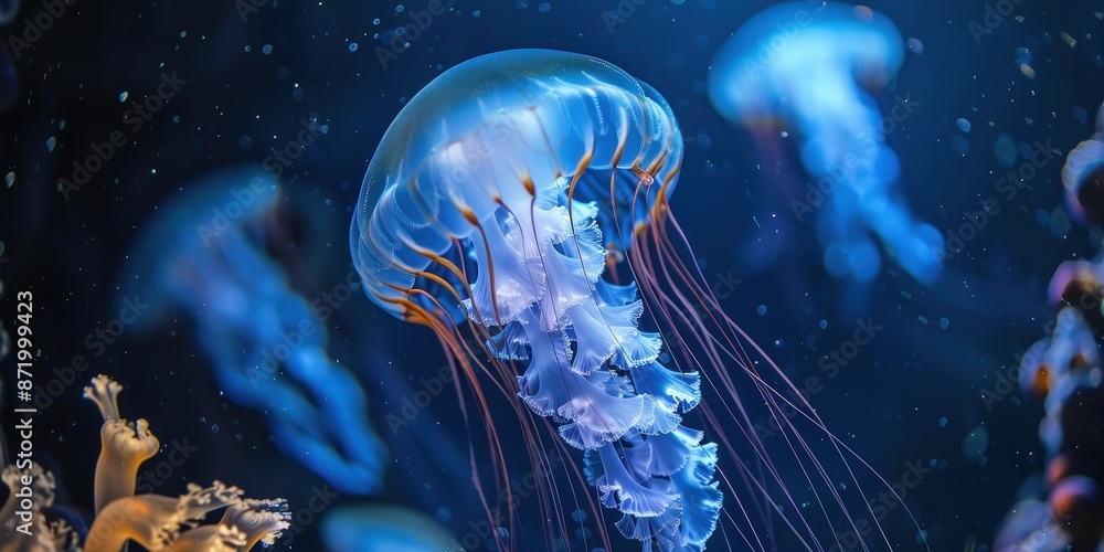 A Closeup of a Jellyfish A Closeup of a Jellyfish
