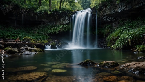 The symbolism of a waterfall as a metaphor for life's relentless flow ai_generated