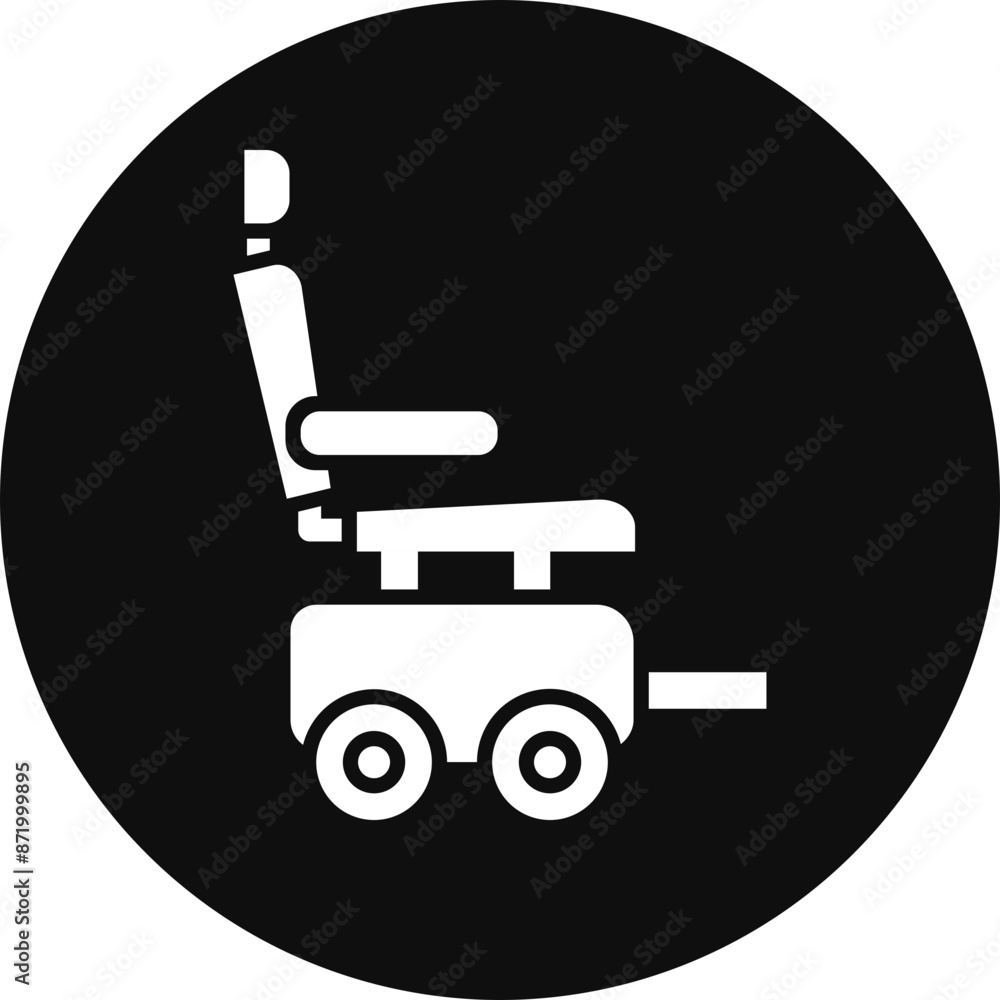 Automatic Wheelchair Glyph Black Circle Icon Automatic Wheelchair Glyph Black Circle Icon