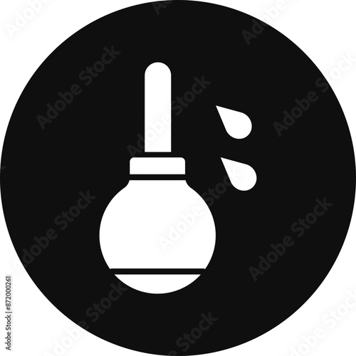 Enema Glyph Black Circle Icon