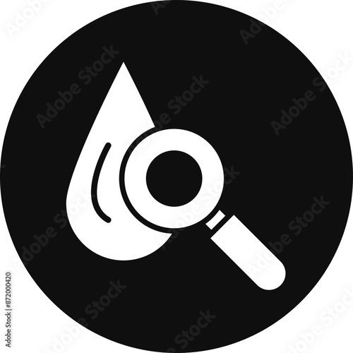 Hematology Glyph Black Circle Icon