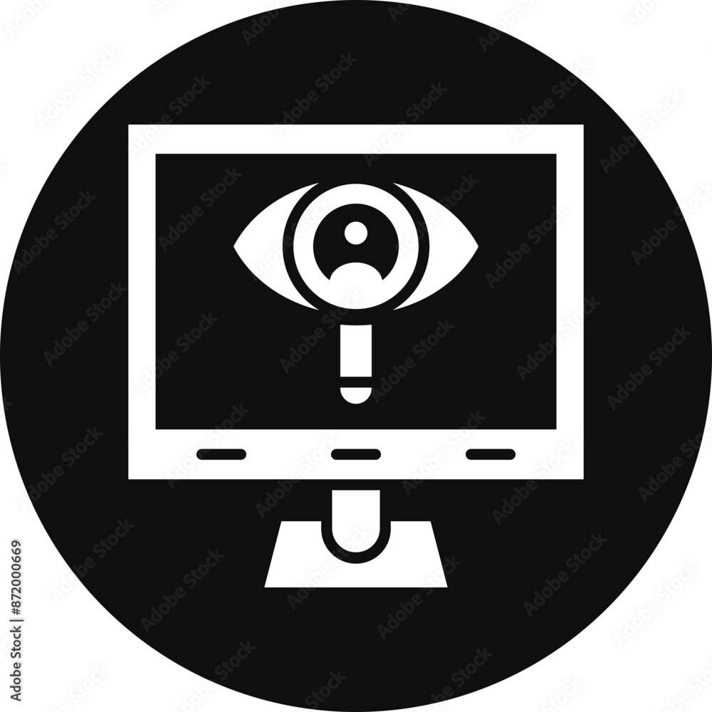 Observation Glyph Black Circle Icon Observation Glyph Black Circle Icon