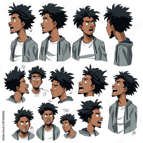 Animated Character Facial Expressions Sheet
