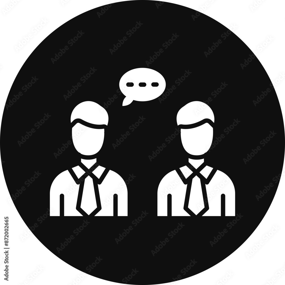 Conversation Glyph Black Circle Icon Conversation Glyph Black Circle Icon