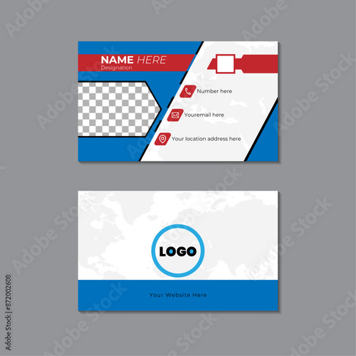 Modern business card and simple clean creative design