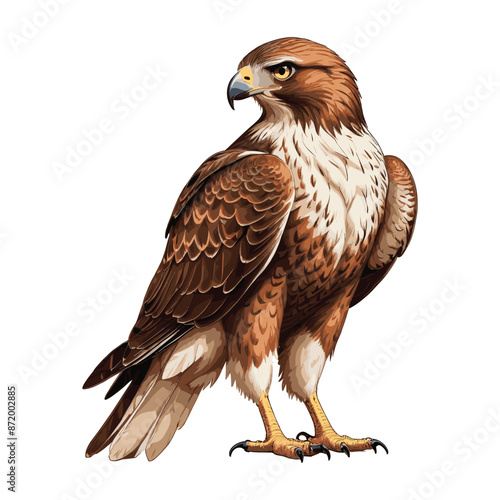 Eagle in Flight Vector Illustration