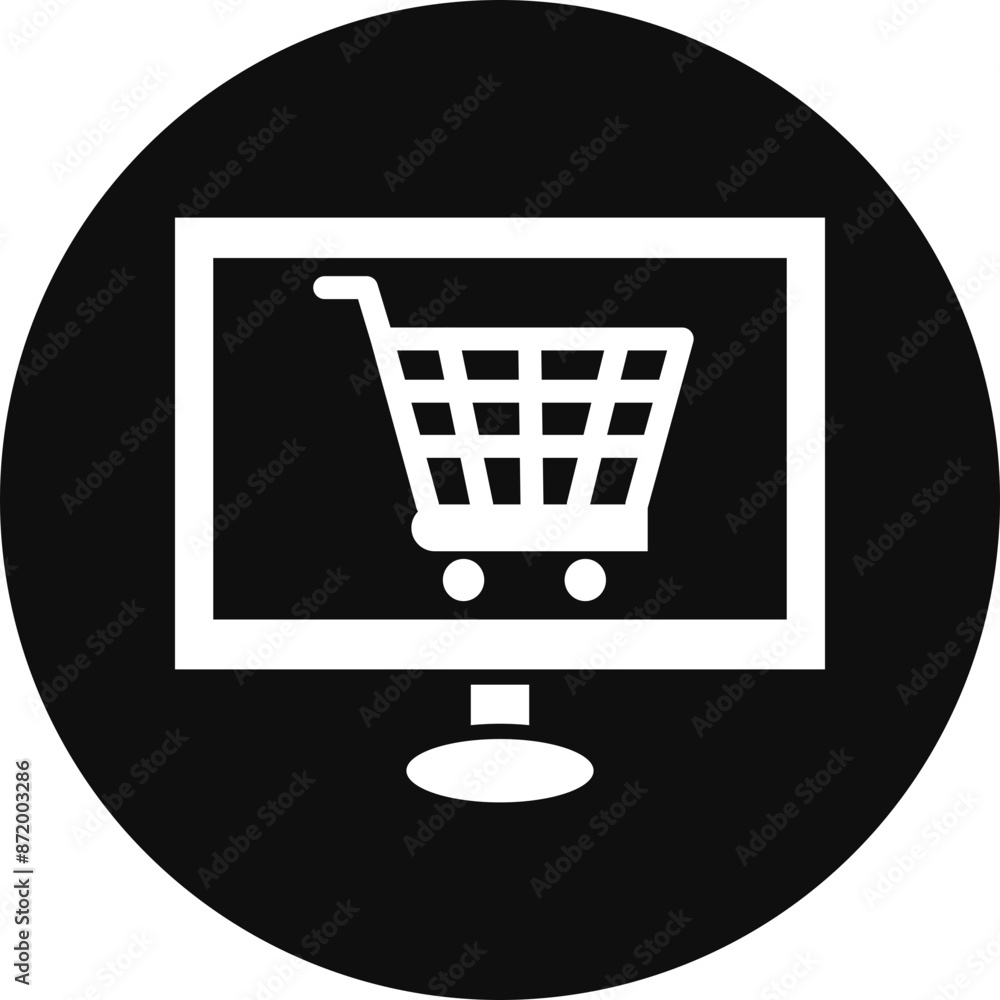 Buy Online Glyph Black Circle Icon Buy Online Glyph Black Circle Icon
