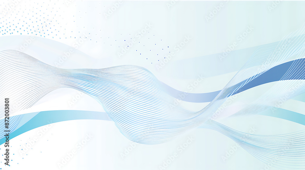 Fototapeta premium Abstract Light Blue Wave Background