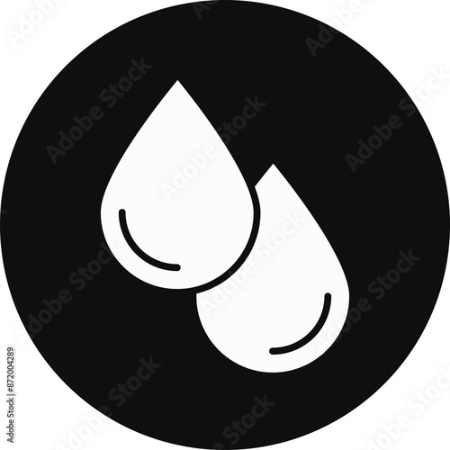 Blood Drop Glyph Black Circle Icon