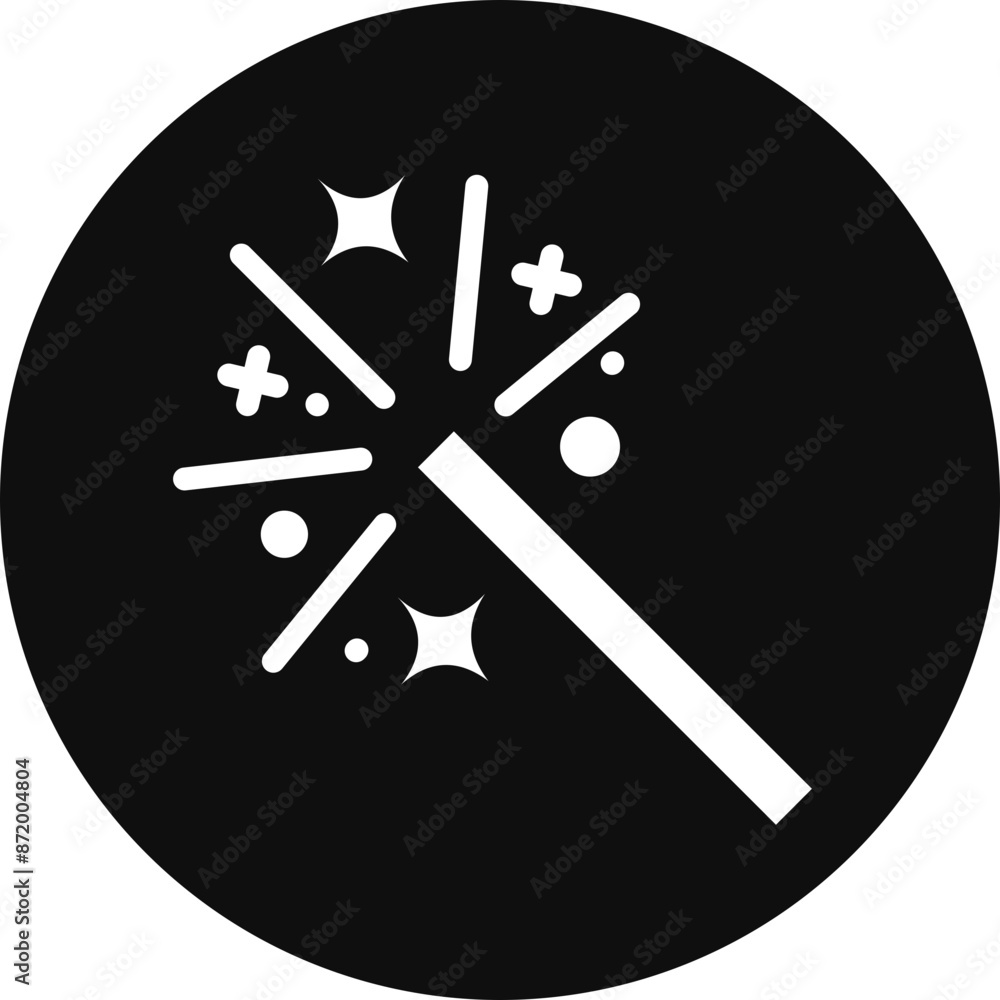 Magic Word Glyph Black Circle Icon Magic Word Glyph Black Circle Icon