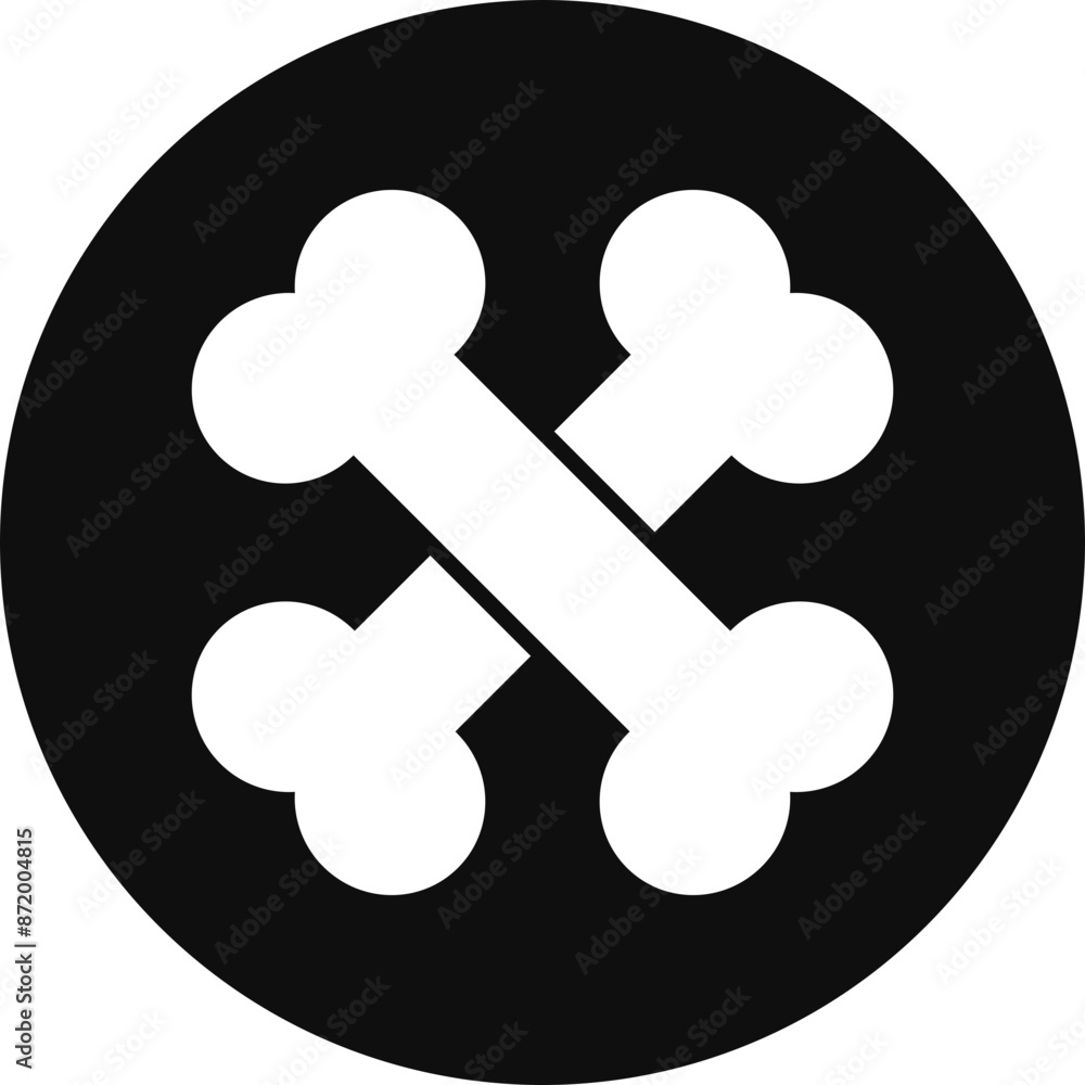 Bones Glyph Black Circle Icon Bones Glyph Black Circle Icon