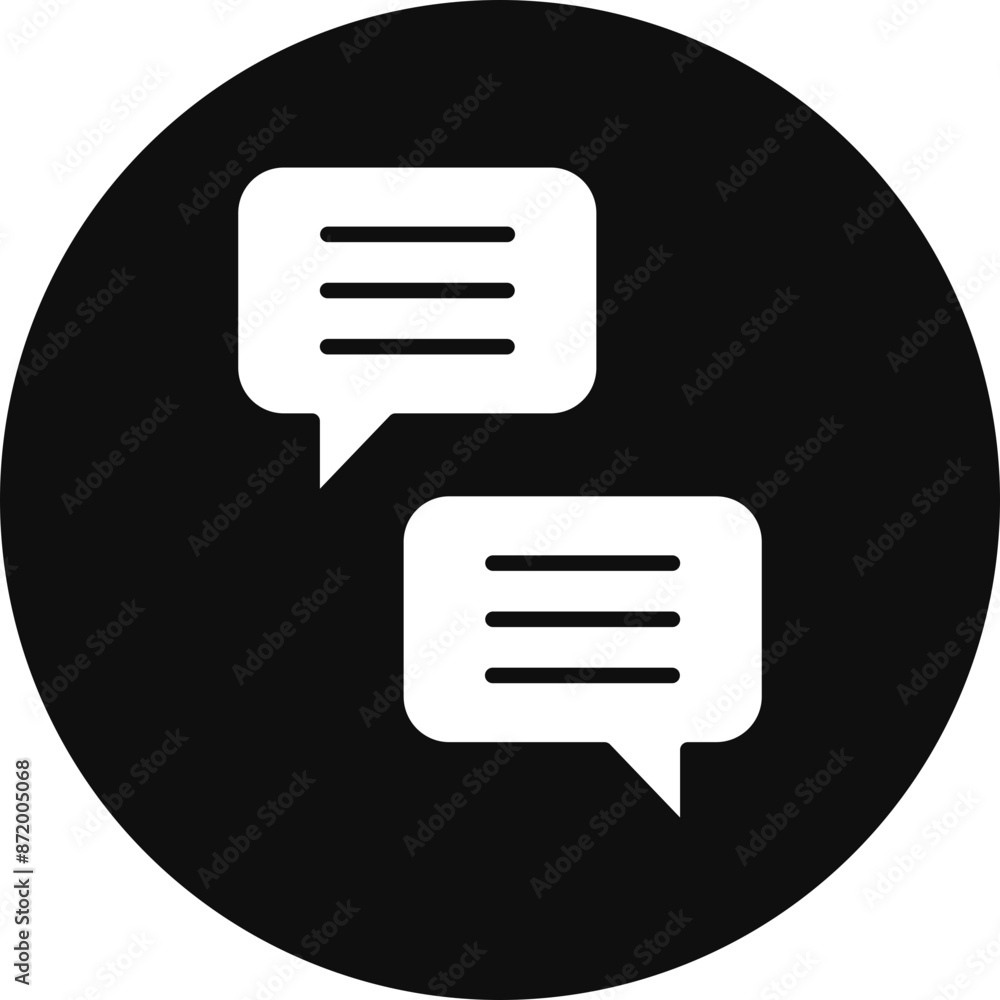 Chatting Glyph Black Circle Icon Chatting Glyph Black Circle Icon