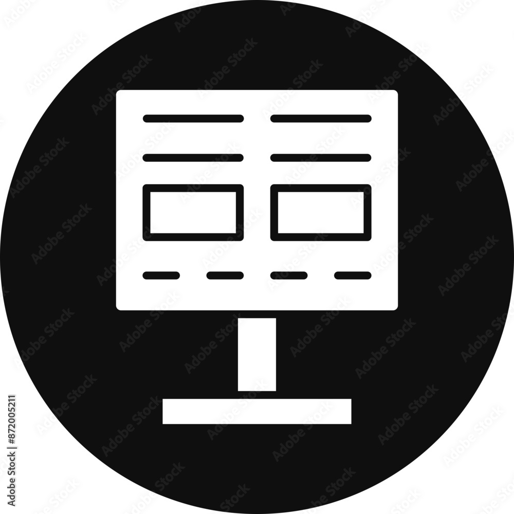 Banner Glyph Black Circle Icon Banner Glyph Black Circle Icon