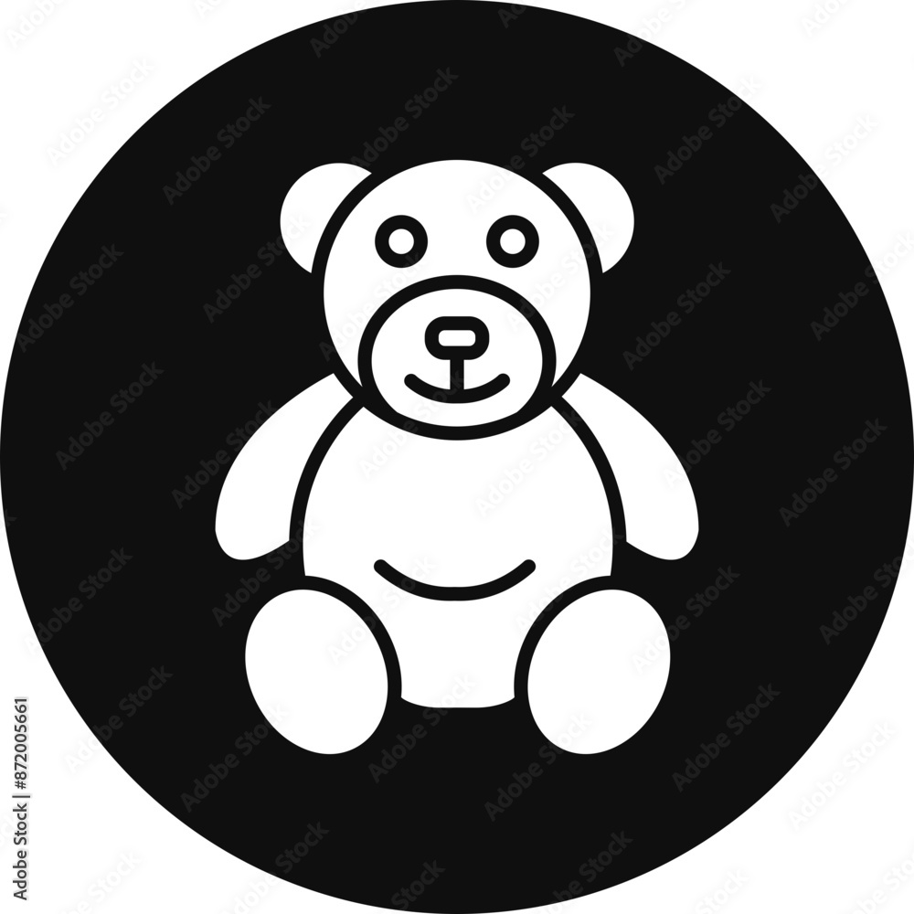 Bear Glyph Black Circle Icon Bear Glyph Black Circle Icon