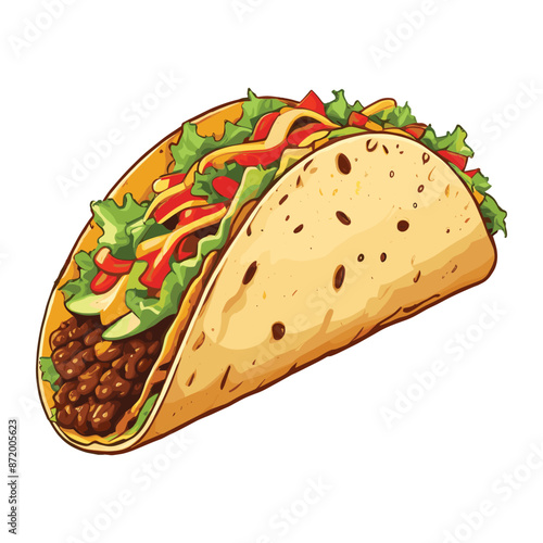 Hand Drawn Taco Illustration