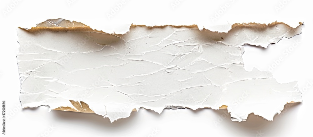 An isolated torn paper with copy space image on a white background. An isolated torn paper with copy space image on a white background.