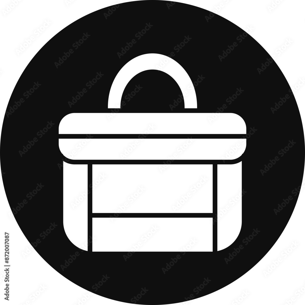 Suitcase Glyph Black Circle Icon Suitcase Glyph Black Circle Icon