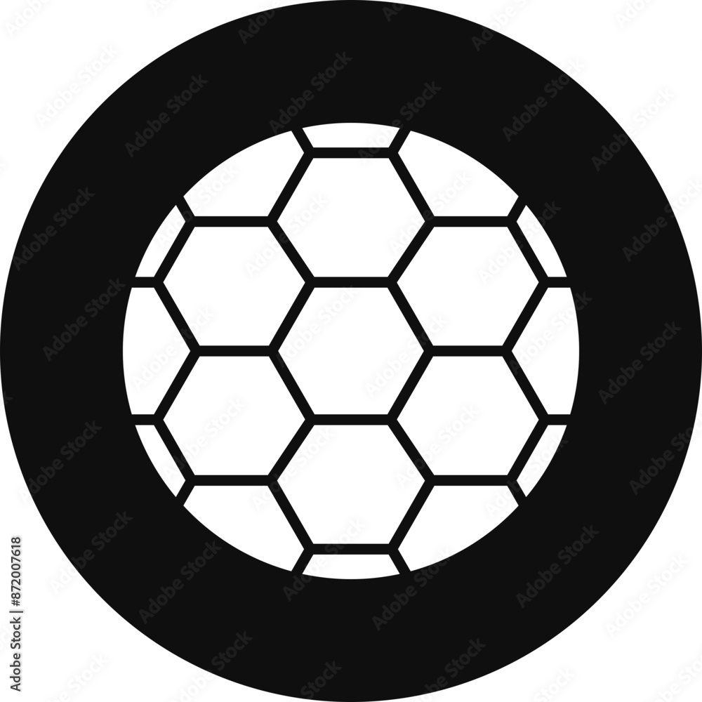 Fototapeta premium Football Glyph Black Circle Icon