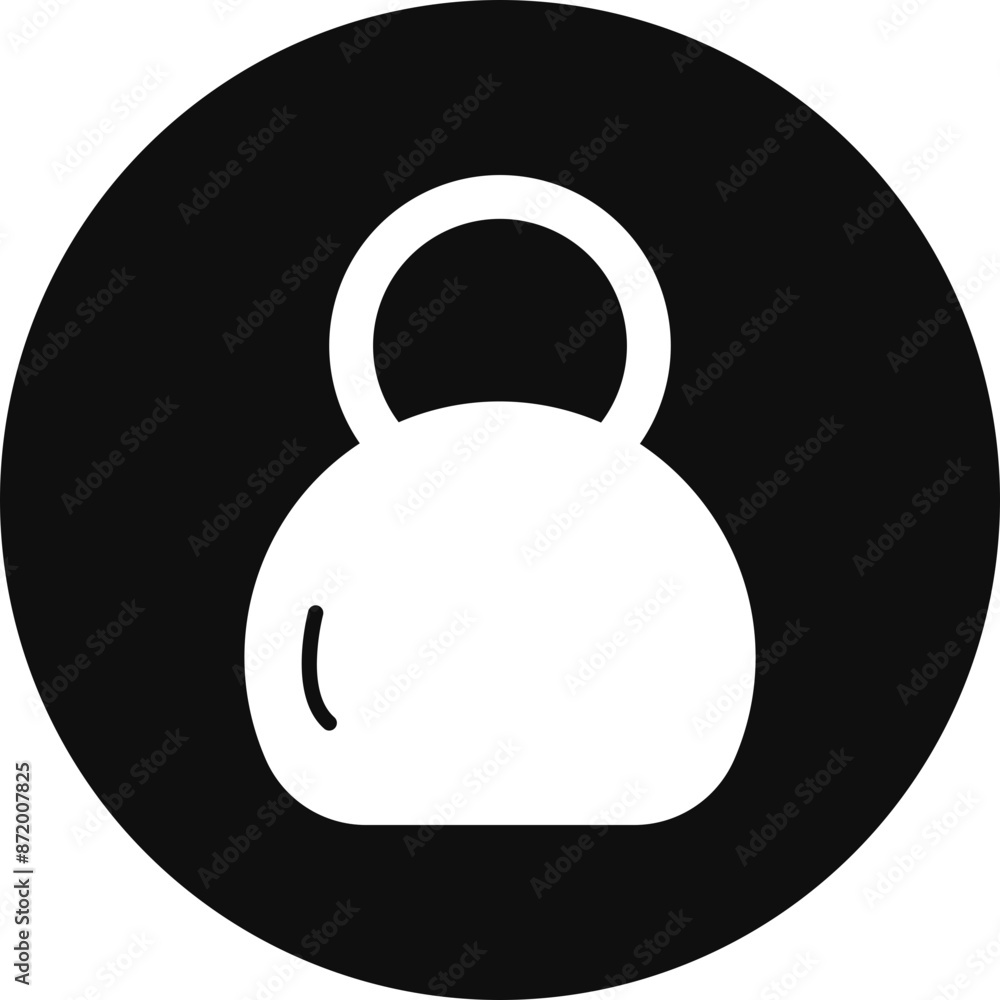 Kettlebell Glyph Black Circle Icon Kettlebell Glyph Black Circle Icon
