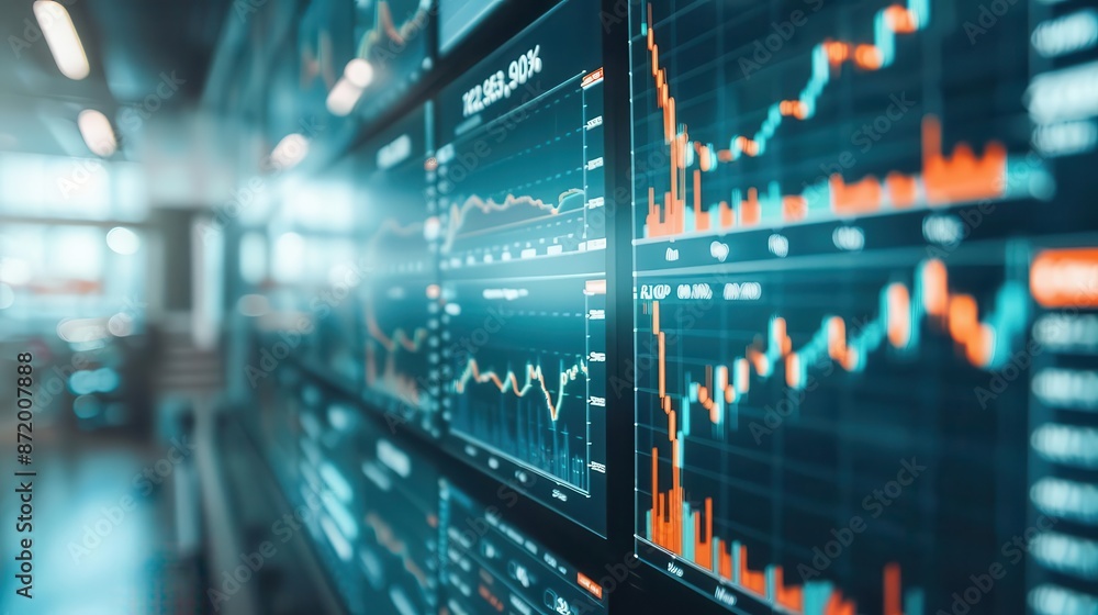 A stock market data visualization of live stock market quotes and graphs. A stock market data visualization of live stock market quotes and graphs.