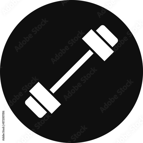Crossfit Glyph Black Circle Icon