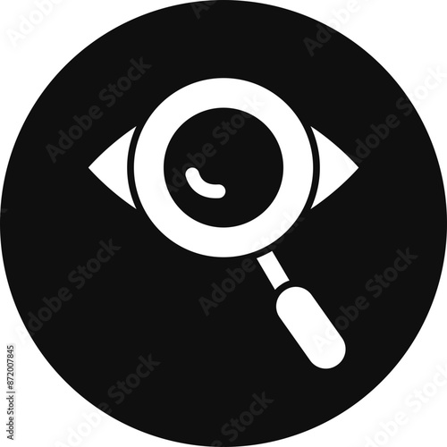 Private Detective Glyph Black Circle Icon