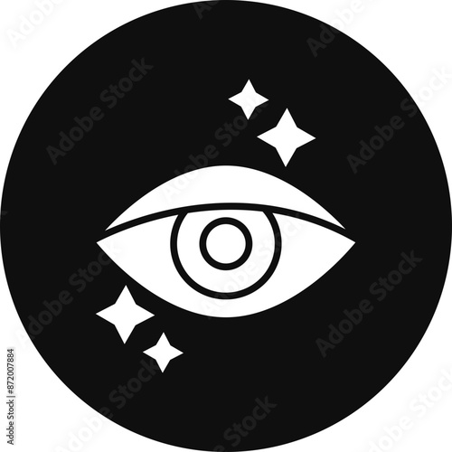 Ophthalmologist Glyph Black Circle Icon