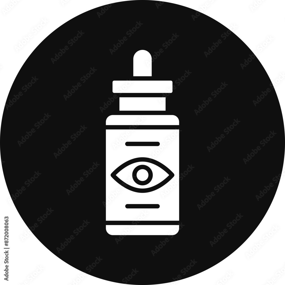 Eye Spray Glyph Black Circle Icon Eye Spray Glyph Black Circle Icon