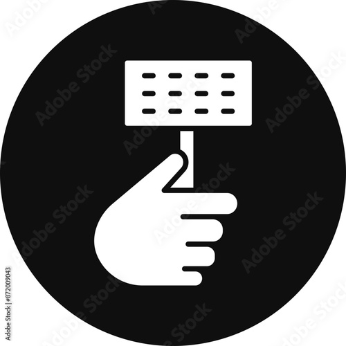 Supporter Glyph Black Circle Icon