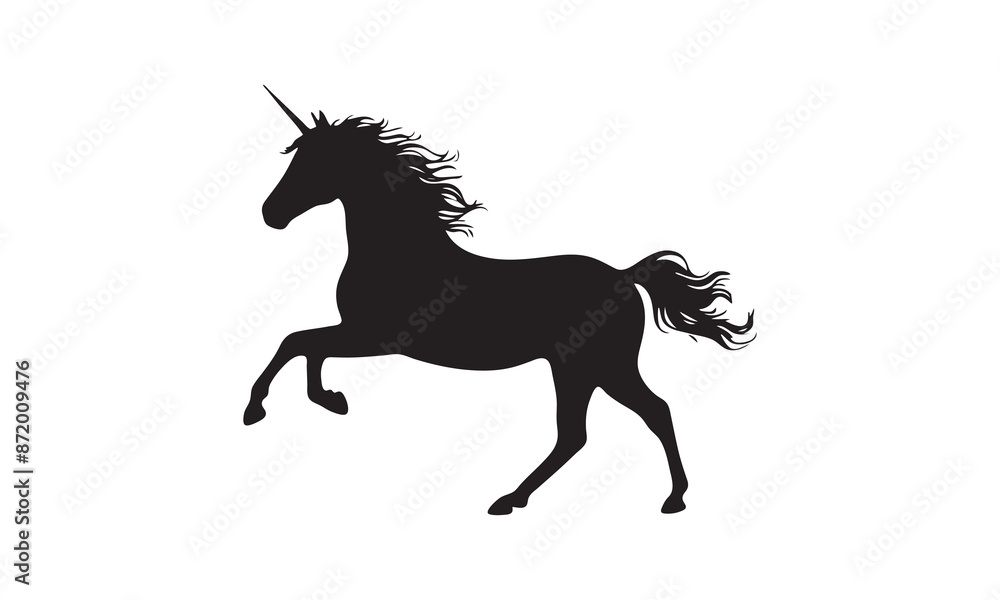 unicorn, Magic unicorn silhouette, Silhouette of a flying unicorn, Unicorn head circle tattoo illustration, horses tattoo. Black unicorn silhouette vector style and white background unicorn, Magic unicorn silhouette, Silhouette of a flying unicorn, Unicorn head circle tattoo illustration, horses tattoo. Black unicorn silhouette vector style and white background