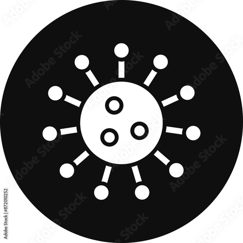 Infection Glyph Black Circle Icon