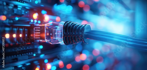 An intricate backdrop of mesmerizing LAN connections