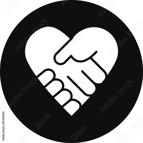 Philanthropy Glyph Black Circle Icon