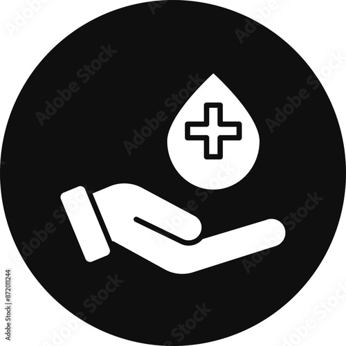 Donors Glyph Black Circle Icon