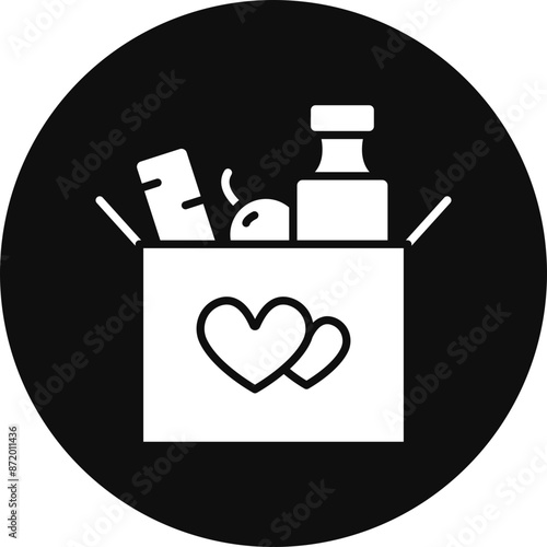 Food Glyph Black Circle Icon