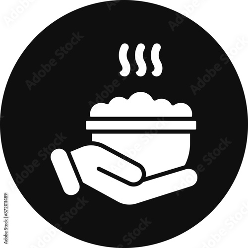 Food Glyph Black Circle Icon