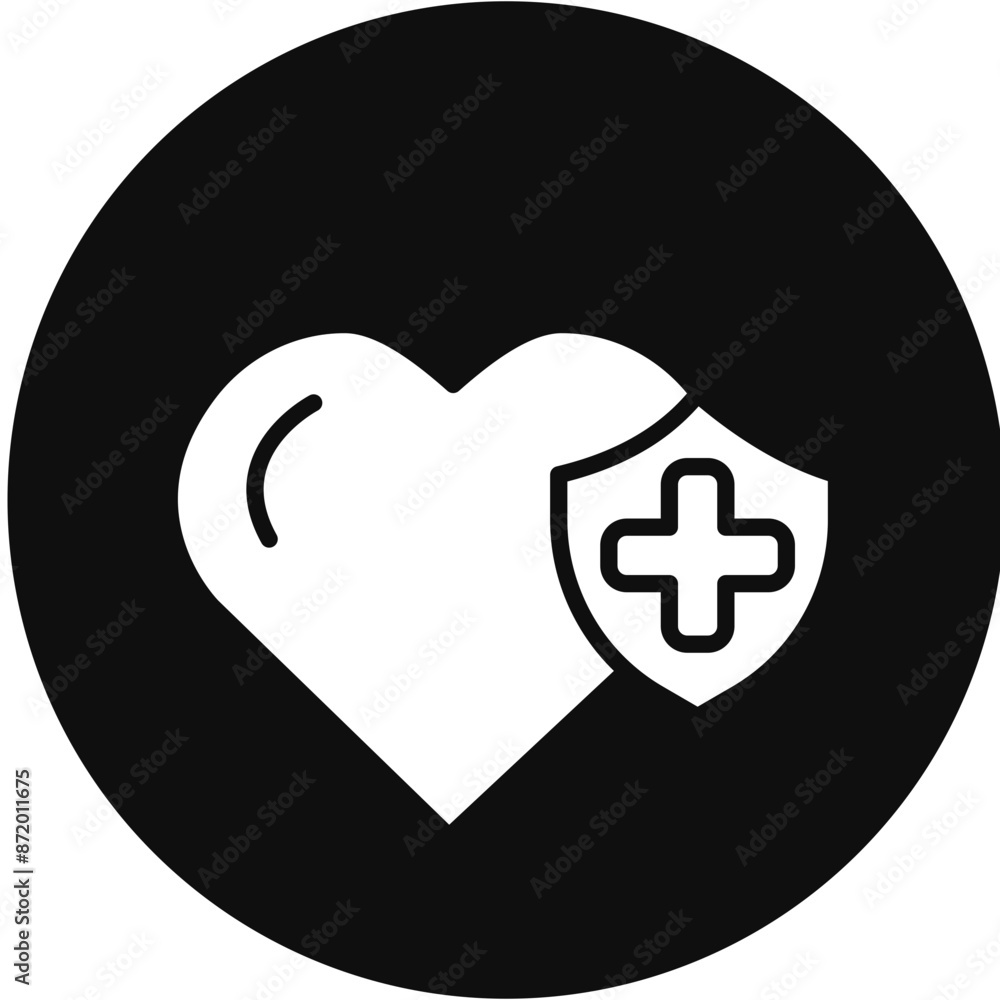 Obraz premium Safety Glyph Black Circle Icon