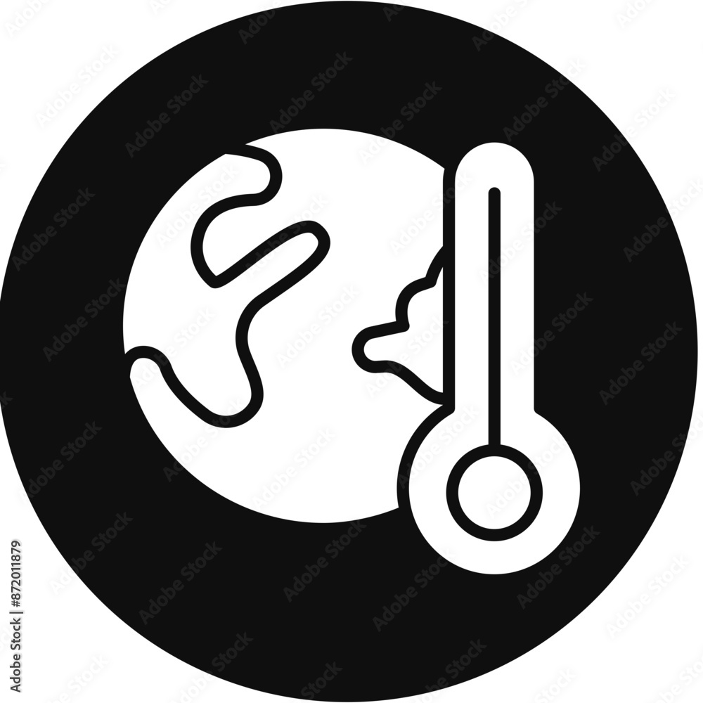 Climate Change Glyph Black Circle Icon Climate Change Glyph Black Circle Icon