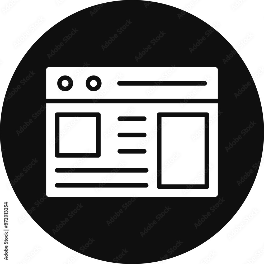 Website Glyph Black Circle Icon Website Glyph Black Circle Icon