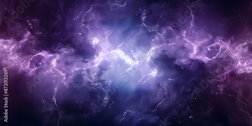 Purple Clouds A Digital Storm of Electrifying Energy. Concept Nature Photography, Abstract Art, Vibrant Colors, Digital Design, Energy Movement © Ян Заболотний