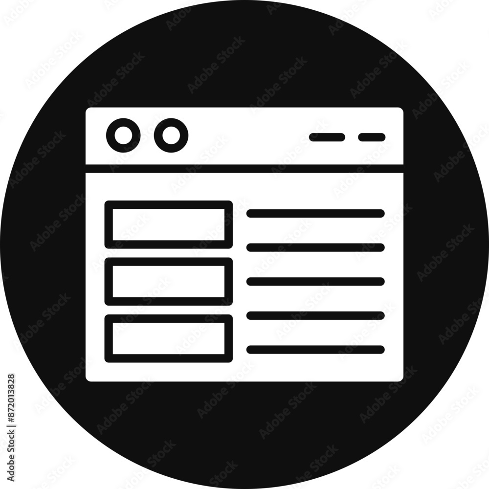 Featured Glyph Black Circle Icon Featured Glyph Black Circle Icon