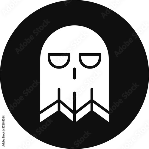 Executioner Glyph Black Circle Icon