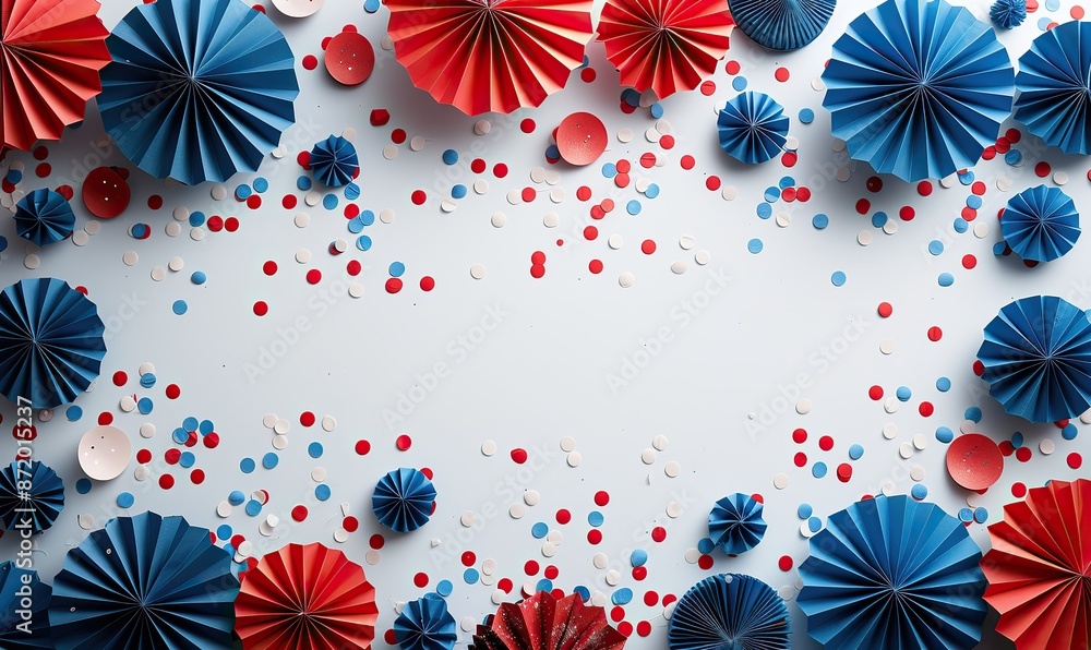 usa holiday banner design american flag color paper fans on white background happy independence day president s day labor day concept.image usa holiday banner design american flag color paper fans on white background happy independence day president s day labor day concept.image